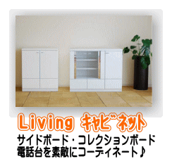 living キャビネット サイドボード コレクションボード